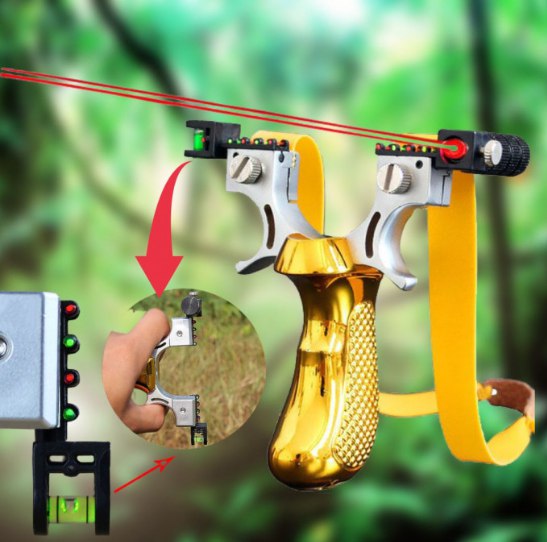 High precision and power slingshot + free laser